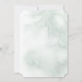 Sandwich-Zweigstelle Grüne Wasserfarbe Save The Date (Rückseite)