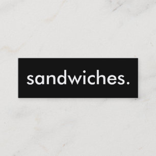 Sandwiches. Lochkarte Treuekarte