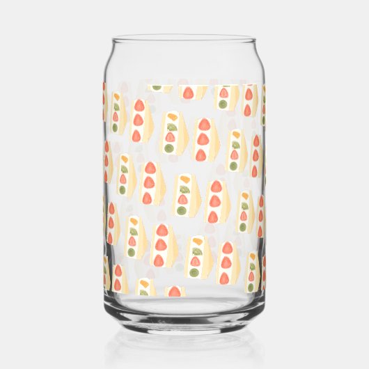 Sandwiches mit Obst und Creme Dosenglas (Vorderseite)