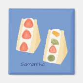 Sandwiches mit Obst und Creme Magnet (Vorne)