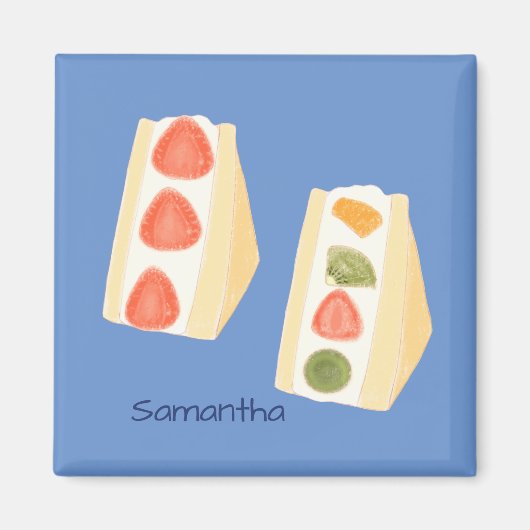 Sandwiches mit Obst und Creme Magnet (Vorne)