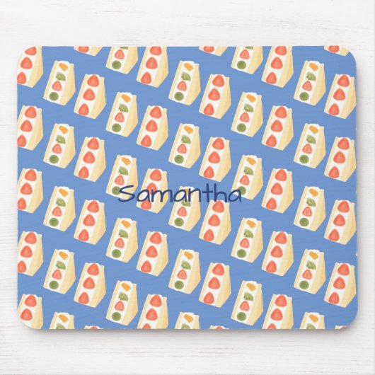 Sandwiches mit Obst und Creme Mousepad (Vorne)