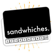 Sandwiches. Treuekarte