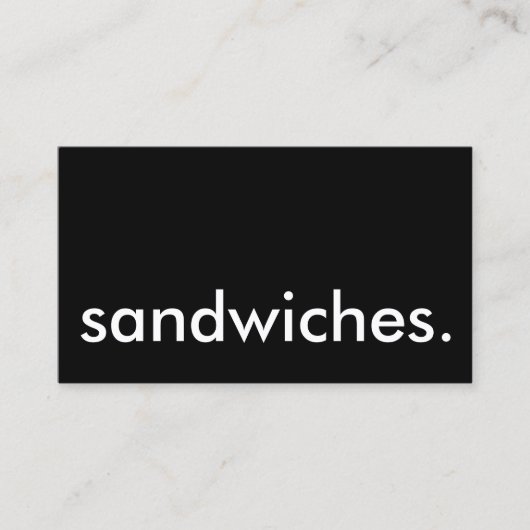 Sandwiches. Treuekarte (Vorderseite)