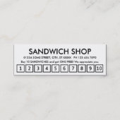 Sandwiches. Treuekarte (Rückseite)