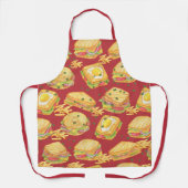 Sandwiches und Pommes frites rot Schürze (Vorderseite)