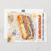 Sandwichgramm Postkarte (Vorne/Hinten)