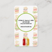 Sandwichkarte Visitenkarte (Rückseite)