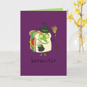 Sandwitch- Funny Halloween Hexenkarte Karte (Gelbe Blume)