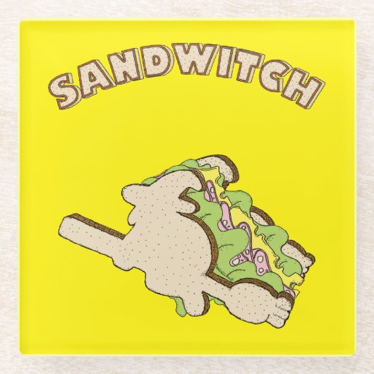 Sandwitch Glasuntersetzer (Vorderseite)