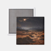Sandwüste in der Nacht Magnet (Vorderseite/Rückseite)