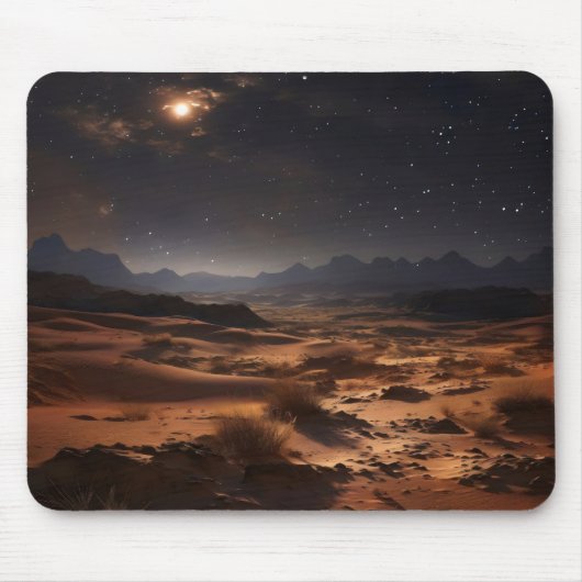 Sandwüste in der Nacht Mousepad (Vorne)