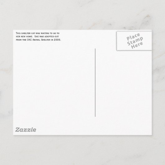 Sandy Ankündigungspostkarte (Rückseite)