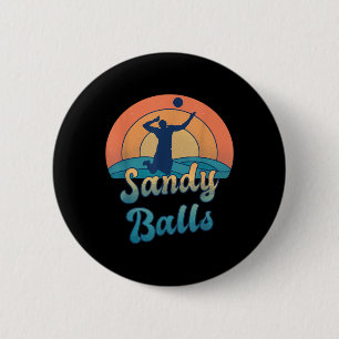 Sandy Balls für einen Beach Volleyball-Spieler Button