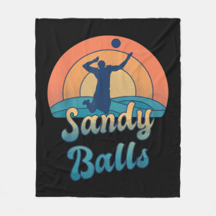 Sandy Balls für einen Beach Volleyball-Spieler Fleecedecke