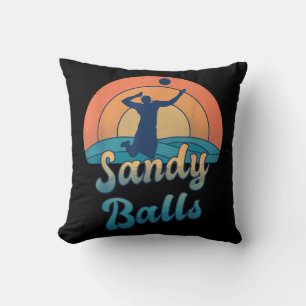 Sandy Balls für einen Beach Volleyball-Spieler Kissen