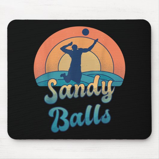 Sandy Balls für einen Beach Volleyball-Spieler Mousepad (Vorne)