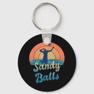 Sandy Balls für einen Beach Volleyball-Spieler Schlüsselanhänger