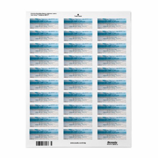 Sandy Beach Abschluss Rücksendeadresse (Vorne)