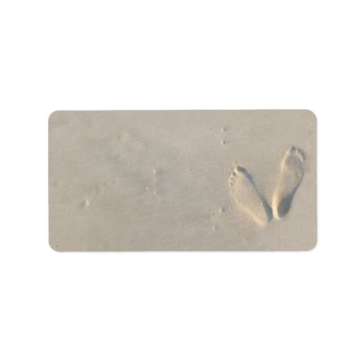 SANDY BEACH Bar Bat Mitzvah Rücksendeadresse Adressaufkleber (Vorne)