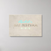 SANDY BEACH Bat Mitzvah Memory Sign-In Board Leinwanddruck (Vorderseite)