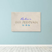 SANDY BEACH Bat Mitzvah Memory Sign-In Board Leinwanddruck (Insitu (Holzboden))