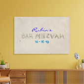 SANDY BEACH Bat Mitzvah Memory Sign-In Board Leinwanddruck (Insitu (Wohnzimmer))