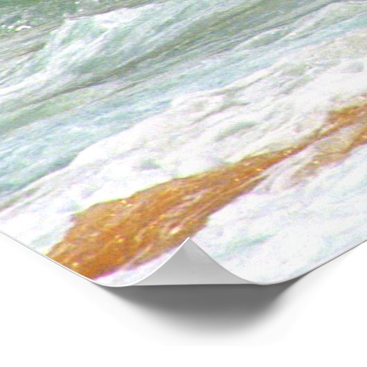 Sandy Beach Big Surf Poster (Ecke)