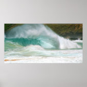 Sandy Beach Big Surf Poster (Vorne)