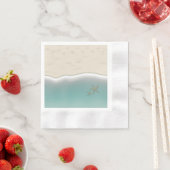 Sandy Beach Bird Footprints Paper Cocktail Napkins Serviette (Beispiel)