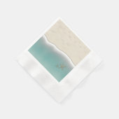 Sandy Beach Bird Footprints Paper Cocktail Napkins Serviette (Ecke)