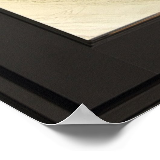 Sandy Beach Black Frame Imitats Window Illusion Poster (Ecke)