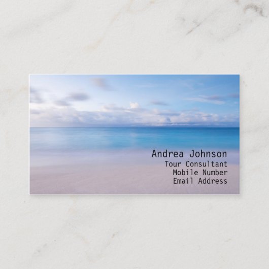 Sandy Beach Business Card Visitenkarte (Vorderseite)