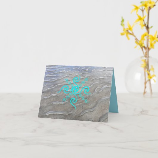 Sandy Beach Card Karte (Gelbe Blume)