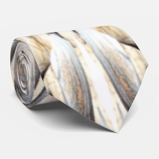 Sandy Beach Colors Abstraktes Design Krawatte (Gerollt)