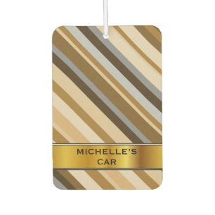 Sandy Beach Colors Inspiriert Stripmuster & Name Autolufterfrischer
