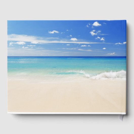 Sandy Beach Custom Wedding Gästebuch (Rückseite)