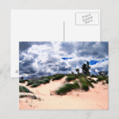 Sandy Beach Dune Grass Postkarte (Vorne/Hinten)