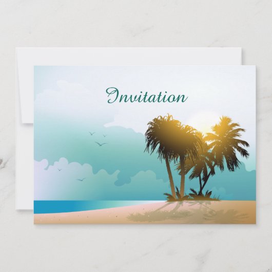 Sandy Beach Einladung (Vorderseite)