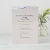 Sandy Beach Foto Hochzeitsempfang nur einladen Einladung (Stehend Vorderseite)