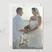 Sandy Beach Foto Hochzeitsempfang nur einladen Einladung (Rückseite)