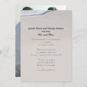 Sandy Beach Foto Hochzeitsempfang nur einladen Einladung (Vorne/Hinten)