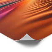 Sandy Beach führt zu einem lebhaften Sonnenunterga Poster (Ecke)