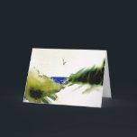 Sandy Beach Greeting Card Feiertagskarte<br><div class="desc">Weihnachten ist am Strand immer weiß. Ein Gruß von denen, die am Meer leben. Für alle meine originalen Aquarellbilder im Laden benutze ich die 'limitierte Palette'. Rot, Gelb, Blau. Das produziert alle Schattierungen und Farben, die Sie in meinen Bildern sehen. Rot, gelb und blau durchsichtige Wasserfarbe in warmen und coolen...</div>