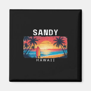 Sandy Beach Hawaii Männer Frauen Surfen Magnet