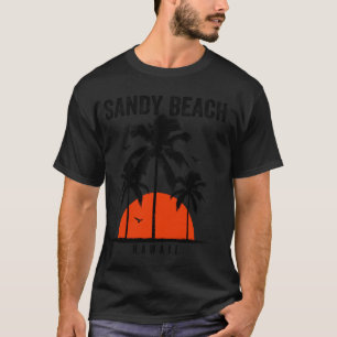 Sandy Beach Hawaii Surfboard T-Shirt