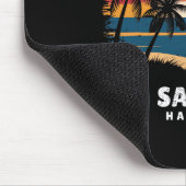 Sandy Beach Hawaii Surfer Palmbaum Souvenir Mousepad (Ecke)