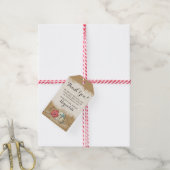 Sandy Beach Hibiskus & Muscheln Hochzeit Vielen Da Geschenkanhänger (Mit Garn)