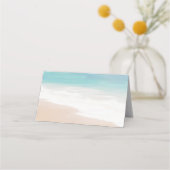 Sandy Beach Hochzeitssaison Platzkarte (Rückseite)