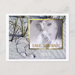 Sandy Beach Ihr Foto Save the Date Ankündigungspostkarte